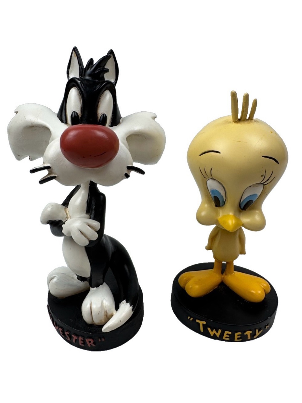 VTG Warner Bros. Studio Store Looney Tunes Sylvester & Tweety Bobbleheads 1993